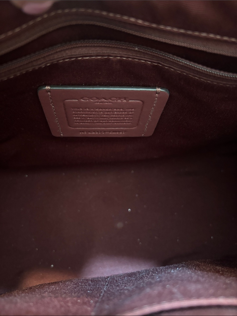 Coach Red Pebbled Leather Tote with Branded Strap - Picture 3 of 8